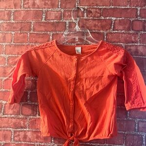 OshKosh B'gosh Bright Orange Button-Front Top (Rm80)